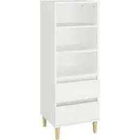 vidaXL Hoge kast 40x36x110 cm bewerkt hout wit