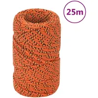 vidaXL Boottouw 2 mm 25 m polypropyleen oranje