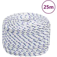 vidaXL Boot touw 8 mm 25 m polypropyleen wit