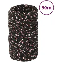 vidaXL Boot touw 2 mm 50 m polypropyleen zwart