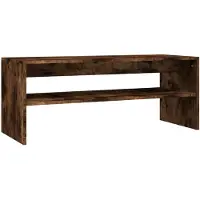 vidaXL Salontafel 100x40x40 cm bewerkt hout gerookt eikenkleurig