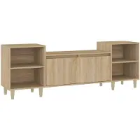 vidaXL Tv-meubel 160x35x55 cm bewerkt hout sonoma eikenkleurig