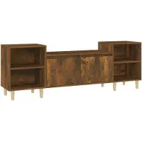 vidaXL Tv-meubel 160x35x55 cm bewerkt hout gerookt eikenkleurig