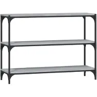 vidaXL Boekenkast 100x33x70,5 cm hout en staal grijs sonoma eikenkleur