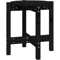 vidaXL Salontafel Ø 42,5x45 cm massief grenenhout zwart