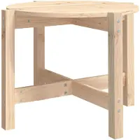 vidaXL Salontafel Ø 62,5x45 cm massief grenenhout