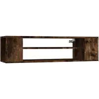 vidaXL Tv-hangmeubel 100x30x26,5 cm bewerkt hout gerookt eikenkleurig