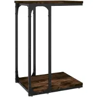 vidaXL Bijzettafel 40x30x60 cm bewerkt hout gerookt eikenkleurig