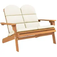 vidaXL Tuinbank Adirondack met kussens 126 cm massief acaciahout