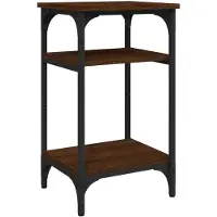 vidaXL Bijzettafel 35x30x60 cm bewerkt hout bruin eikenkleur