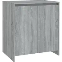 vidaXL Dressoir 70x41x75 cm bewerkt hout grijs sonoma eikenkleurig