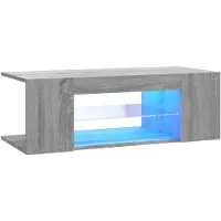 vidaXL Tv-meubel met LED-verlichting 90x39x30 cm grijs sonoma eiken