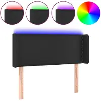 vidaXL Hoofdbord LED 83x16x78/88 cm kunstleer zwart