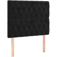 vidaXL Hoofdbord zwart 90x7x118/128 cm fluweel