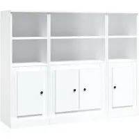 vidaXL Hoge kasten 3 st bewerkt hout wit