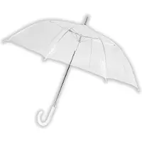 Discountershop Paraplu transparant plastic paraplu's 100 cm - doorzichtige paraplu - trouwparaplu - bruidsparaplu - stijlvol - bruiloft - trouwen - fashionable - trouwparaplu