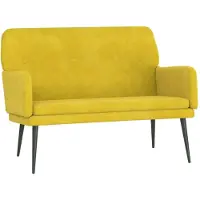 vidaXL Bankje 108x79x79 cm fluweel geel