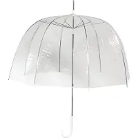 Merkloos Paraplu - Koepelparaplu Transparant - Koepelparaplu PVC Diameter 76 cm