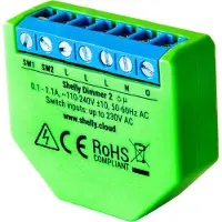 Shelly Dimmer 2 - Dimmer - Binnen - 200W - Groen