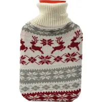 Discountershop Luxe Warmwaterkruik| 2 liter | Kruik met luxe hoes | Gekleurd hoes | water kruik voor winter| Heetwaterkruik |Hot water bottle