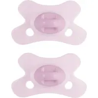 Difrax Fopspeen Natural - 0 tot 6 Maanden - Lichtroze - 2 Stuks