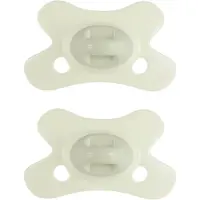 Difrax Fopspeen Natural - 0 tot 6 Maanden - Lichtgroen - 2 Stuks
