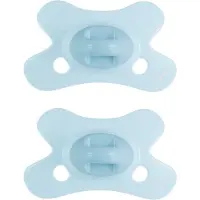 Difrax Fopspeen Natural - 0 tot 6 Maanden - Lichtblauw - 2 Stuks