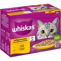 Whiskas 2x gevogelte in gelei 11+ pouch 12x85g