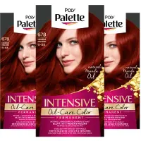 Palette - 678 Robijnrood - Haarverf - Intensieve, Natuurlijke Kleuren met 100% Grijsdekking - Voordeelverpakking - 3 stuks