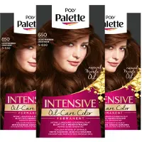 Poly Palette - 650 Kastanje Middenbruin - Permanente Haarverf - Haarkleuring - 3 stuks
