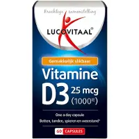 Lucovitaal Supplementen - D3 25mcg Vitamine - 60 capsules