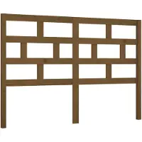 vidaXL Hoofdbord 146x4x100 cm massief grenenhout honingbruin