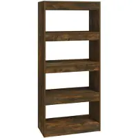 vidaXL Boekenkast/kamerscherm 60x30x135 cm bewerkt hout gerookt eiken