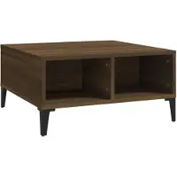 vidaXL Salontafel 60x60x30 cm spaanplaat bruin eikenkleur