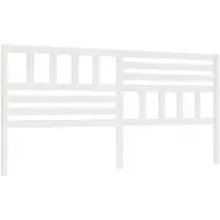 vidaXL Hoofdbord 206x4x100 cm massief grenenhout wit
