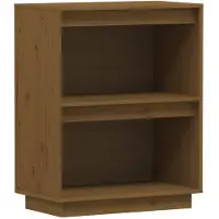 vidaXL Bijzetkast, honingbruin, 60x34x75 cm, massief grenenhout