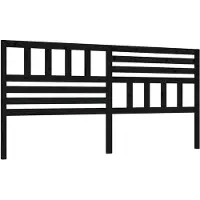 vidaXL Hoofdbord 206x4x100 cm massief grenenhout zwart