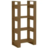 vidaXL Boekenkast/kamerscherm 60x35x125 cm massief hout honingbruin