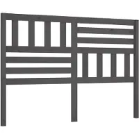 vidaXL Hoofdbord 166x4x100 cm massief grenenhout grijs