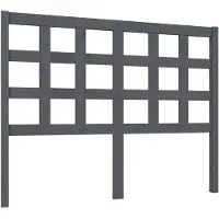 vidaXL Hoofdbord 125,5x4x100 cm massief grenenhout grijs