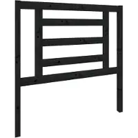 vidaXL Hoofdbord 96x4x100 cm massief grenenhout zwart