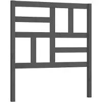 vidaXL Hoofdbord 96x4x104 cm massief grenenhout grijs