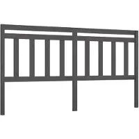 vidaXL Hoofdbord 186x4x100 cm massief grenenhout grijs
