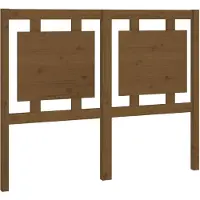 vidaXL Hoofdbord 125,5x4x100 cm massief grenenhout honingbruin