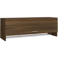 vidaXL Kledingkast 100x32,5x35 cm bewerkt hout bruin eikenkleur