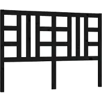 vidaXL Hoofdbord 166x4x100 cm massief grenenhout zwart