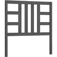 vidaXL Hoofdbord 96x4x100 cm massief grenenhout grijs