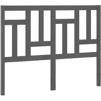 vidaXL Hoofdbord 125,5x4x100 cm massief grenenhout grijs
