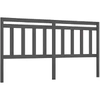 vidaXL Hoofdbord 206x4x100 cm massief grenenhout grijs