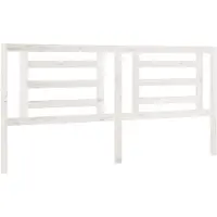 vidaXL Hoofdbord 186x4x100 cm massief grenenhout wit